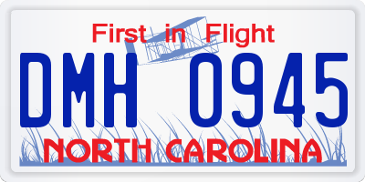 NC license plate DMH0945