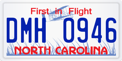 NC license plate DMH0946