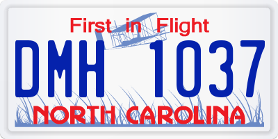 NC license plate DMH1037