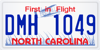 NC license plate DMH1049