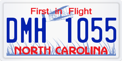 NC license plate DMH1055