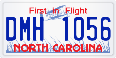 NC license plate DMH1056