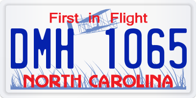 NC license plate DMH1065