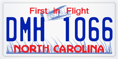 NC license plate DMH1066