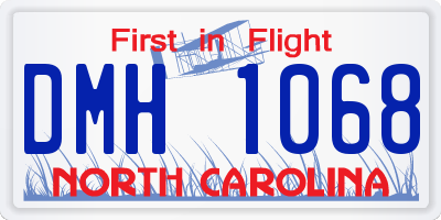 NC license plate DMH1068