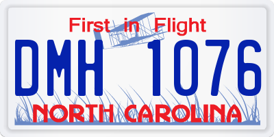NC license plate DMH1076