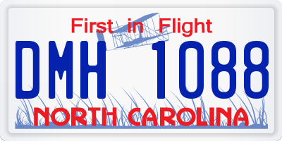 NC license plate DMH1088