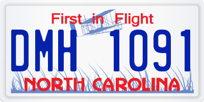 NC license plate DMH1091