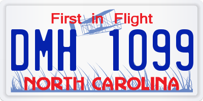 NC license plate DMH1099