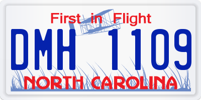 NC license plate DMH1109