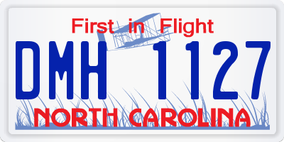 NC license plate DMH1127