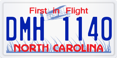 NC license plate DMH1140