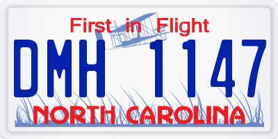 NC license plate DMH1147