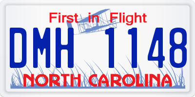 NC license plate DMH1148