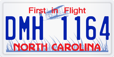NC license plate DMH1164
