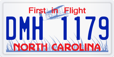 NC license plate DMH1179