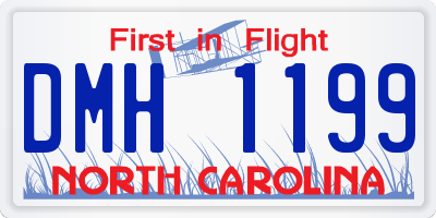 NC license plate DMH1199