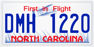 NC license plate DMH1220