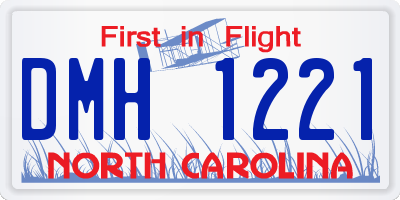 NC license plate DMH1221