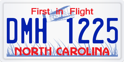 NC license plate DMH1225