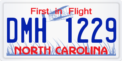 NC license plate DMH1229