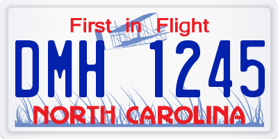 NC license plate DMH1245