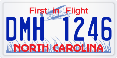 NC license plate DMH1246