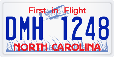 NC license plate DMH1248