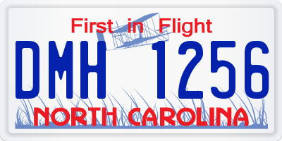 NC license plate DMH1256