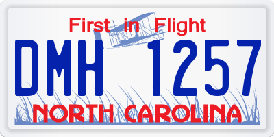 NC license plate DMH1257