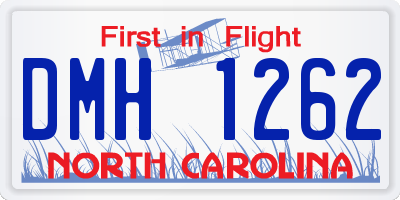 NC license plate DMH1262