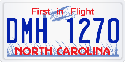 NC license plate DMH1270