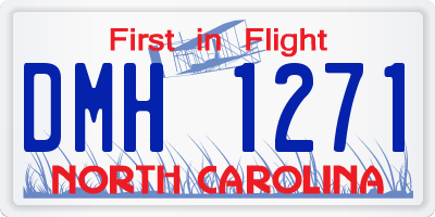 NC license plate DMH1271