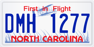 NC license plate DMH1277
