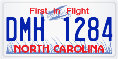 NC license plate DMH1284