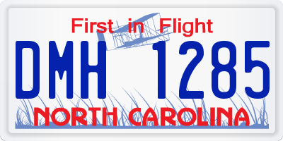 NC license plate DMH1285