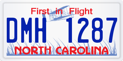 NC license plate DMH1287