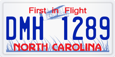 NC license plate DMH1289