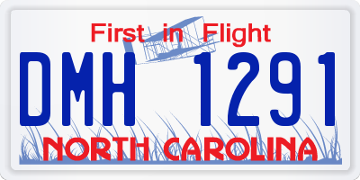 NC license plate DMH1291