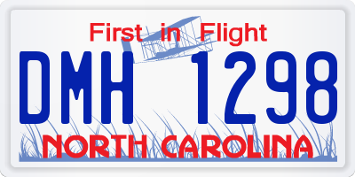 NC license plate DMH1298