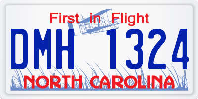 NC license plate DMH1324