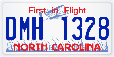 NC license plate DMH1328