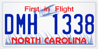 NC license plate DMH1338