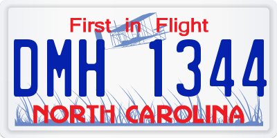 NC license plate DMH1344