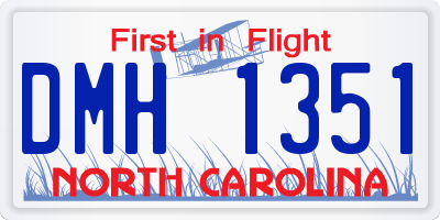 NC license plate DMH1351