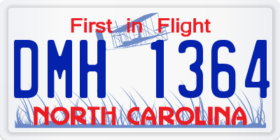 NC license plate DMH1364