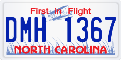 NC license plate DMH1367