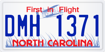 NC license plate DMH1371