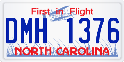 NC license plate DMH1376