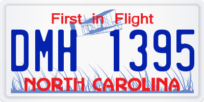 NC license plate DMH1395